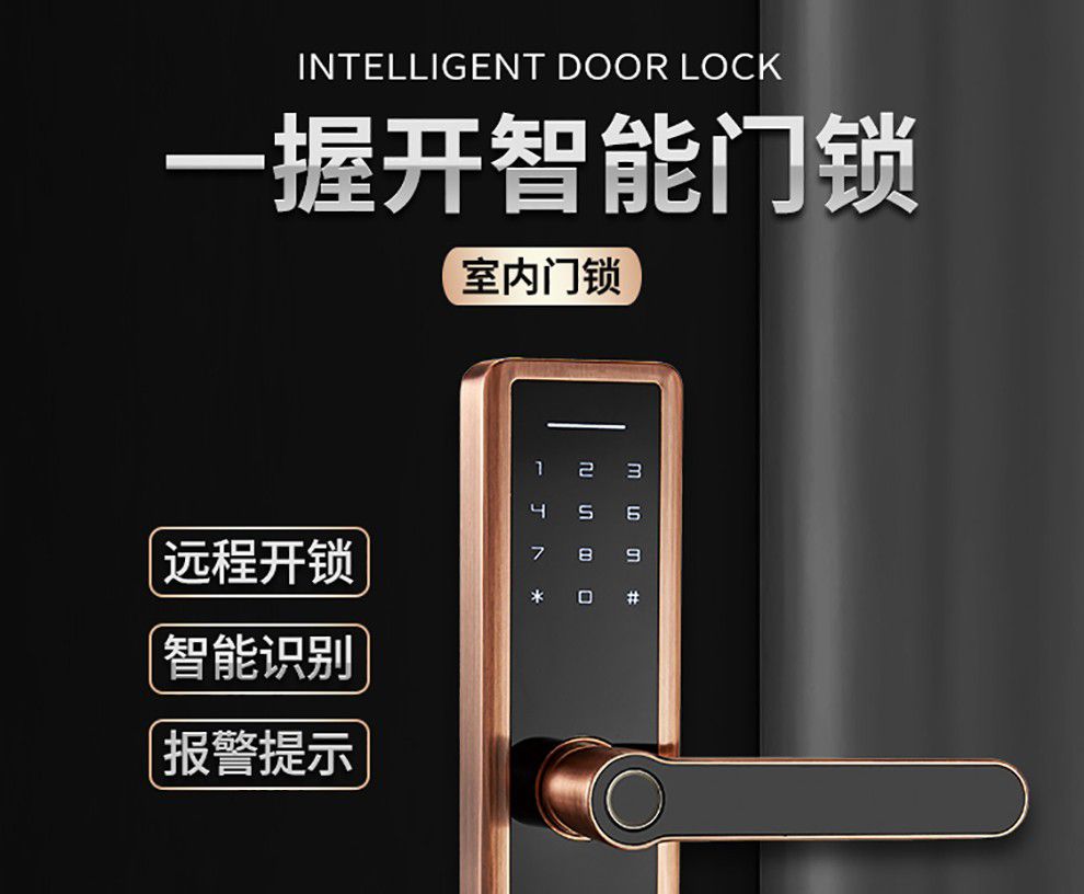 BEIKE贝可高端智能锁 室内门锁50303远程/指纹/密码/刷卡/钥匙/遥控开锁 标配5050锁体