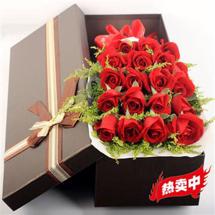 【浪漫心动】19朵玫瑰鲜花礼盒送老婆恋人女友示爱祝福周年纪念